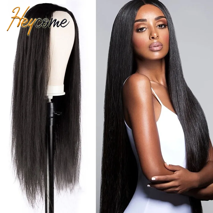 

Heycome предварительно выщипанные перуанские прямые волосы Remy 30 дюймов 150% 5x5, парик на сетке, фронтальный парик 13x 4, парики на сетке для женщин