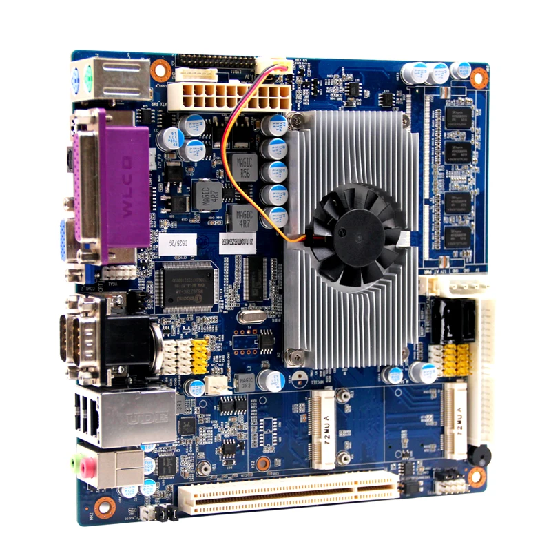 Дешевые Материнские платы itx Atom N455 встроенные 2G ddr3 2 * COM ICH8 чипсет SATA 8 USB2.0 1 mini LPT Mini