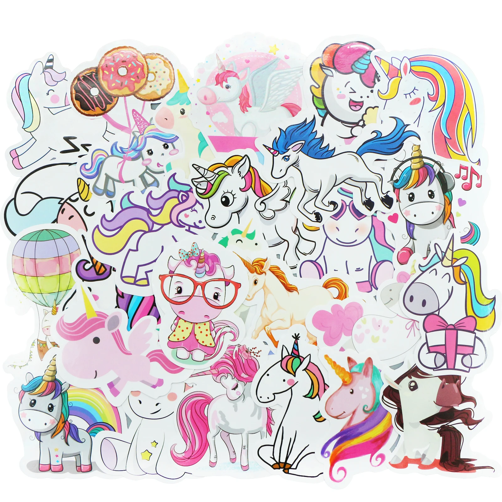 Наклейки с единорогом для девочек 104/52 шт. милые забавные мультяшные аниме