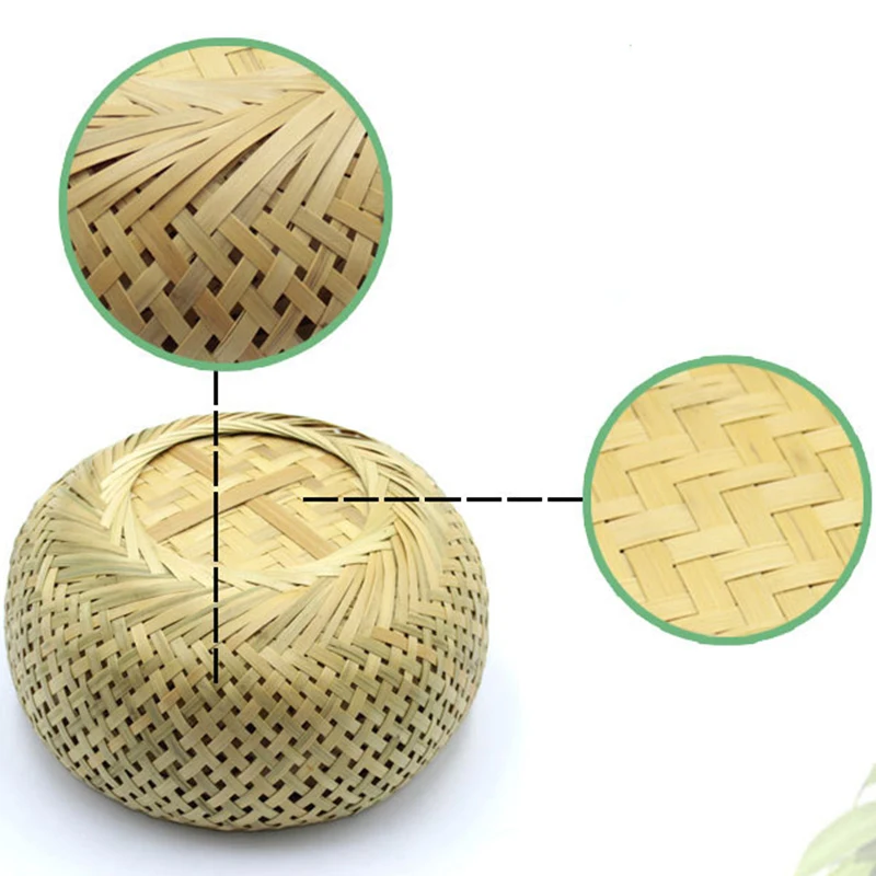 Бамбуковая плетеная корзина для хранения двойное Птичье гнездо фруктов тарелка