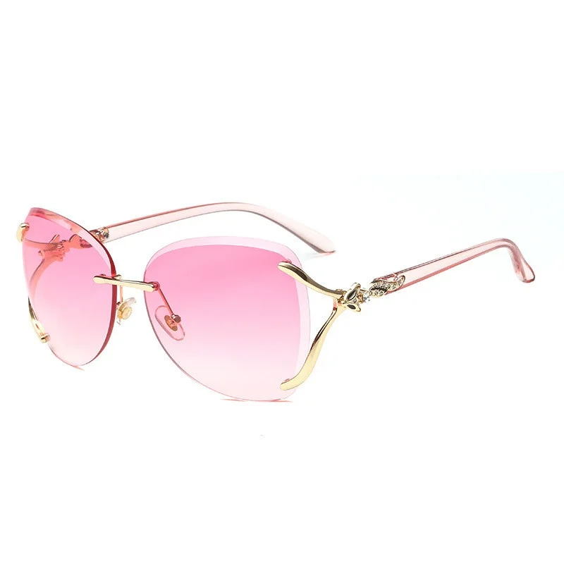 

Rhinestone Oversized Sunglasses Women Pink Foxes Luxury Brand Designer Gradient Sun glasses Female Zonnebril Dames oculos de sol