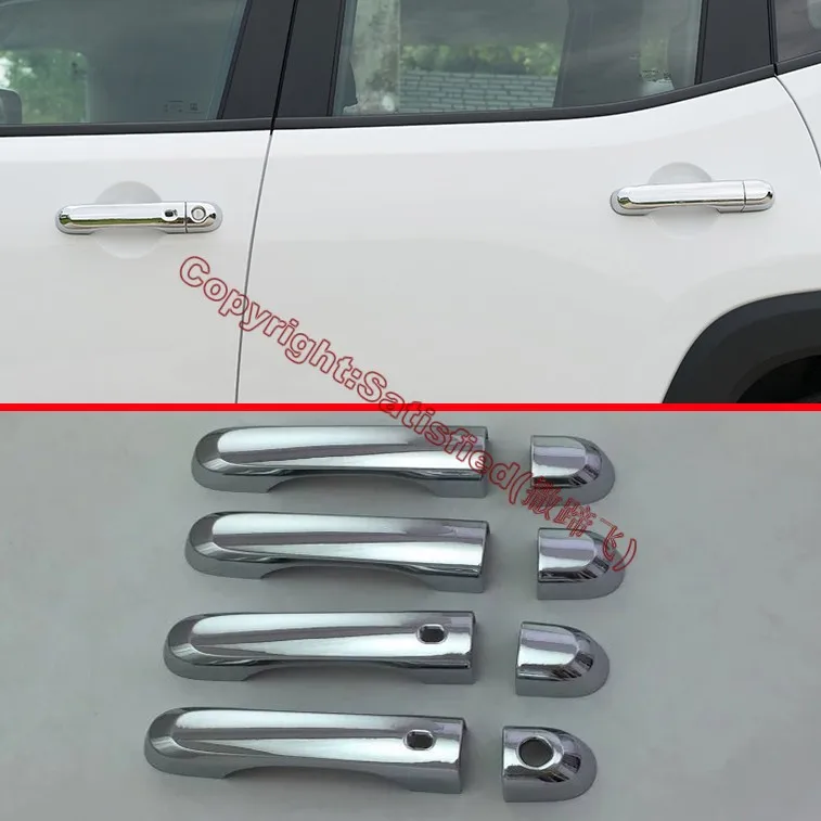 ABS Chrome Car Decoration Door Handle Cover Trim Molding With Smart Hole For JEEP Renegade 2015 2016 2017 | Автомобили и