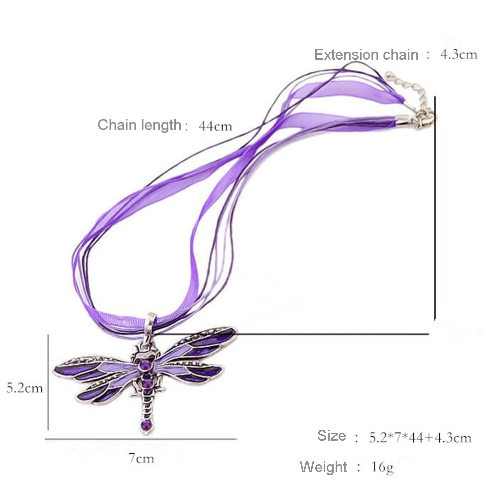CdyBox Женский Кристалл Стрекозы Кулон Длинный свитер цепь Красочные Творческие
