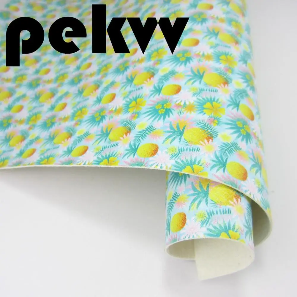 PR054 Pekvv 21 см X 30 см A4 лист Цветы искусственная Синтетическая кожаная ткань для волос луки серьги Узелок сумки украшения PR007 - Цвет: PR054