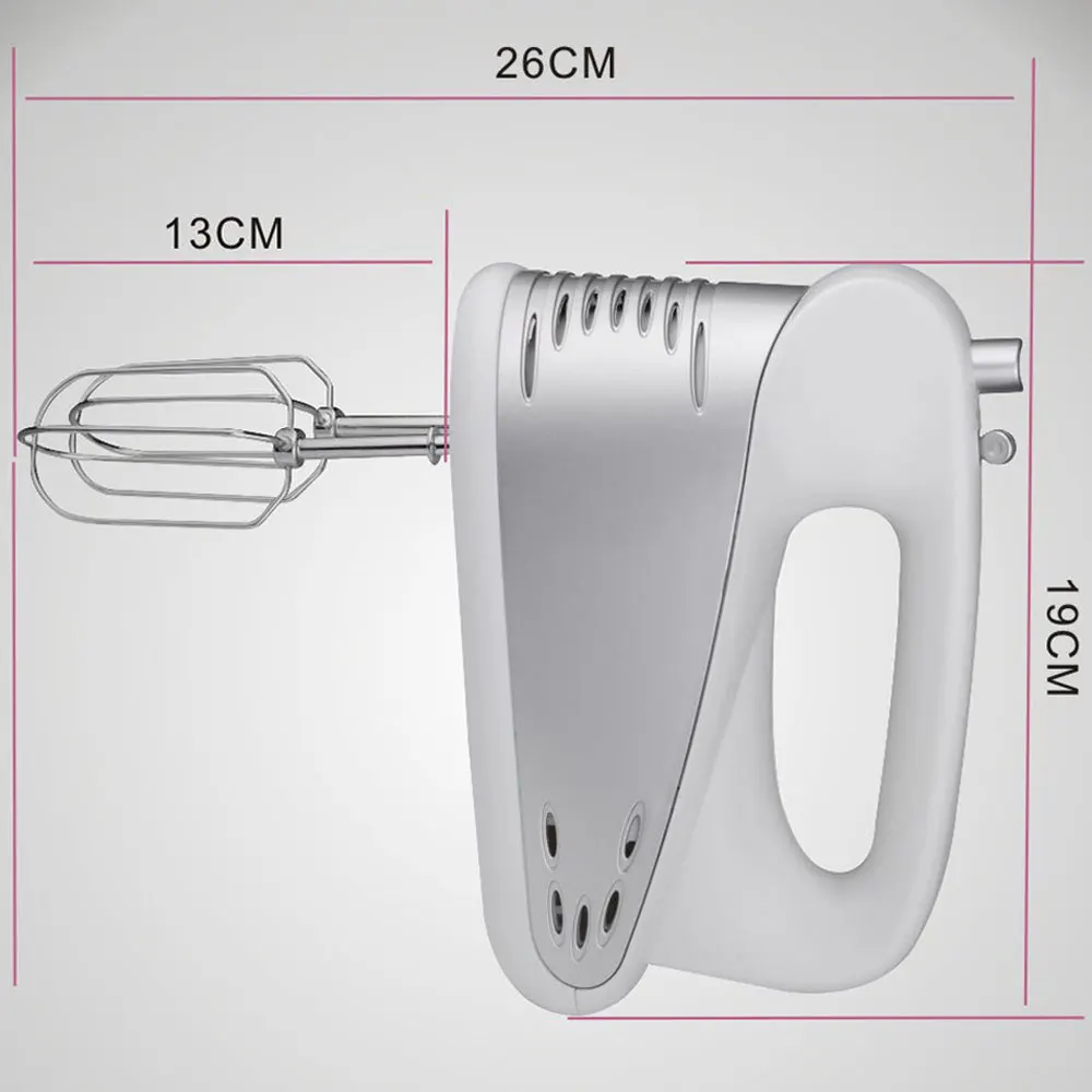 

EU Plug Electric 5-Speed Handheld Mixer with Turbo Home Cake Dough Blender with Dough Hooks Storage Case Cream Foamy Machine