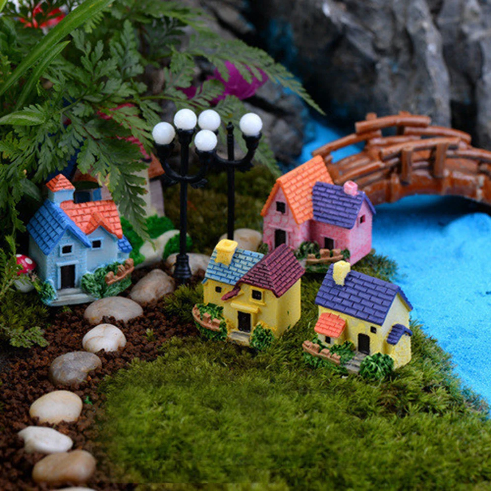 1 шт. каменный дом Сказочный Сад миниатюра ремесло мини уличный светильник микро