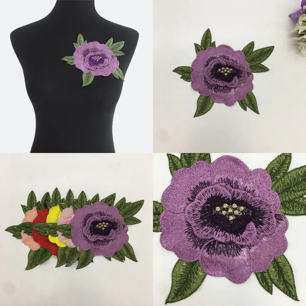 3D floewr кружевная ткань вышивка полиэстер шнурки воротник сделай сам все для шитья