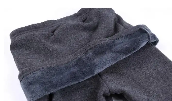 

Woman Autumn Plus Size Stretch Mid Elastic Waist Plus Velvet Thick Fake Two Pieces Pencil Capris Lady Winter Warm Skirt Pants