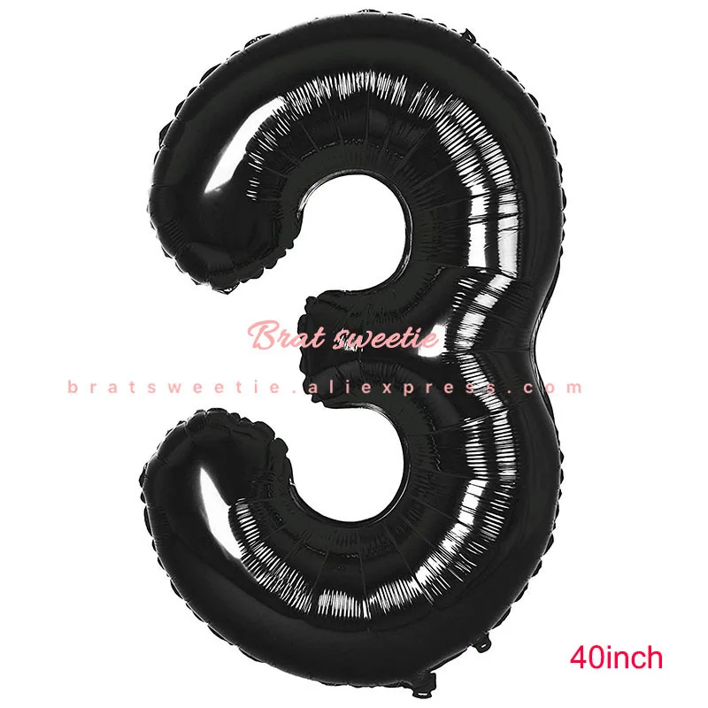 40in black 3 Вечерние шары с пандой на день рождения, декорированные пандой, фольгированные шары, латексные шары, баннер для детского душа, украшения для дня рождения - Цвет: 40in black 3