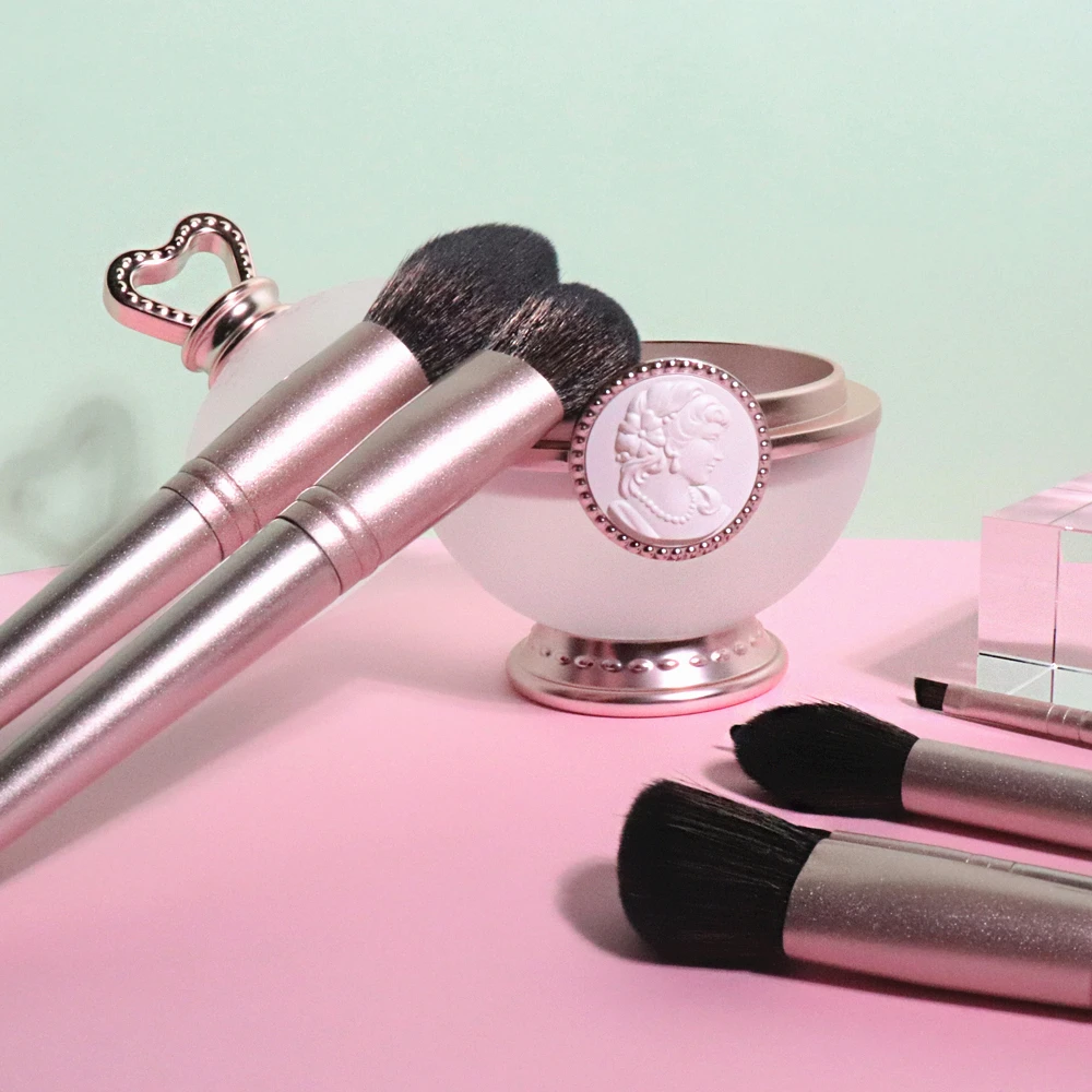 Набор кистей для макияжа из 12 предметов Роскошная золотая основа пудра румяна