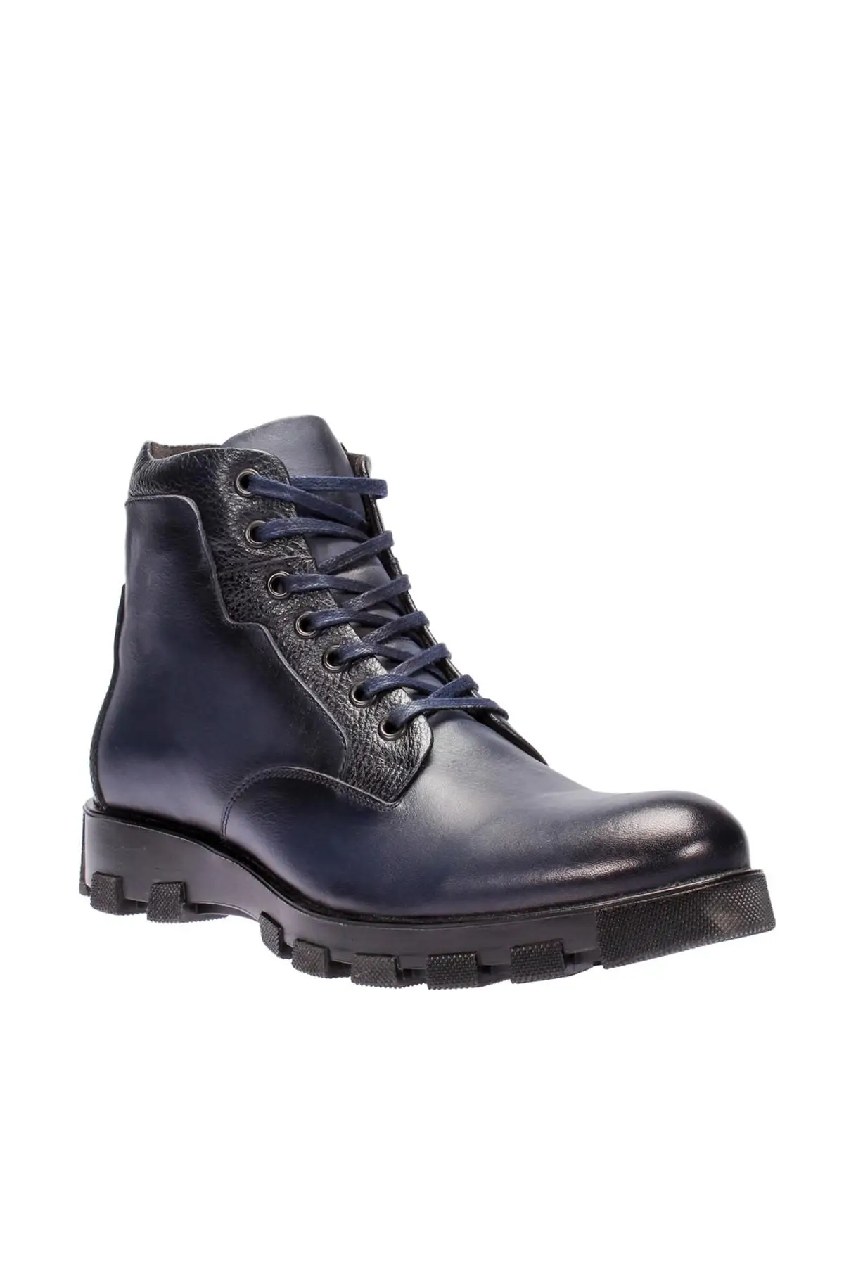 Мужские ботинки из натуральной кожи с жемчугом темно-синие 120130003105 |