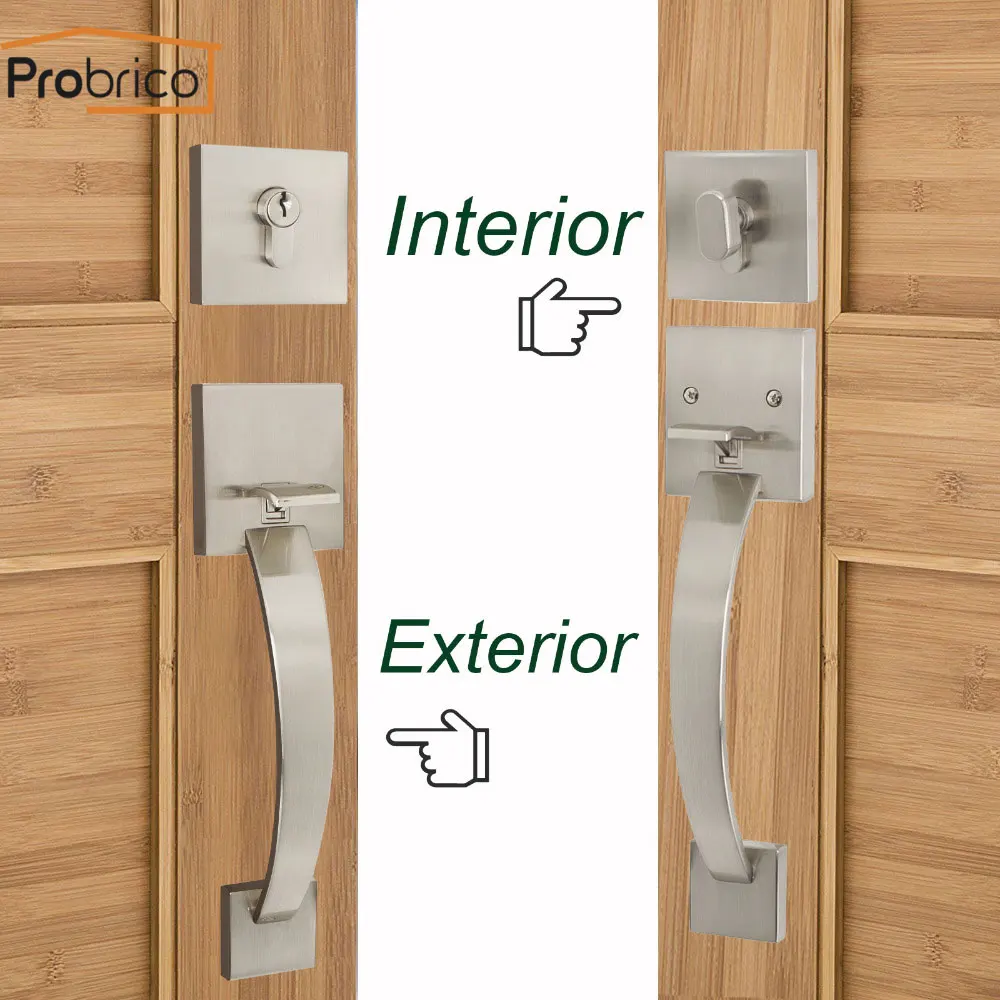 Probrico ручка двери одиночный цилиндр дэдболт Передний Задний рычаг защелка