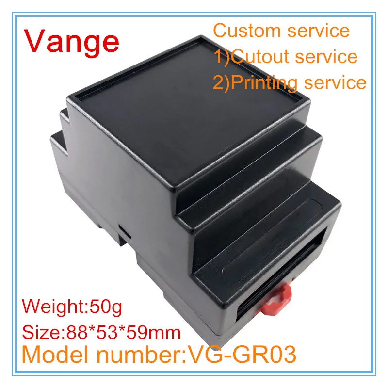 5 шт./лот бежевый цвет din rail project box ABS Материал пластиковый корпус diy 88*53*59 мм для