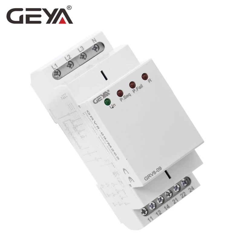 Бесплатная доставка GEYA GRV8 09 реле контроля последовательности фаз фазы