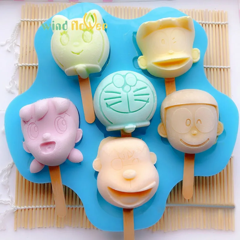 Wind flower 6 creative cartoon Silicone Cake Mold Muffin Cupcake Cookie Ice Chocolate Mould Decoration Soap Model | Дом и сад