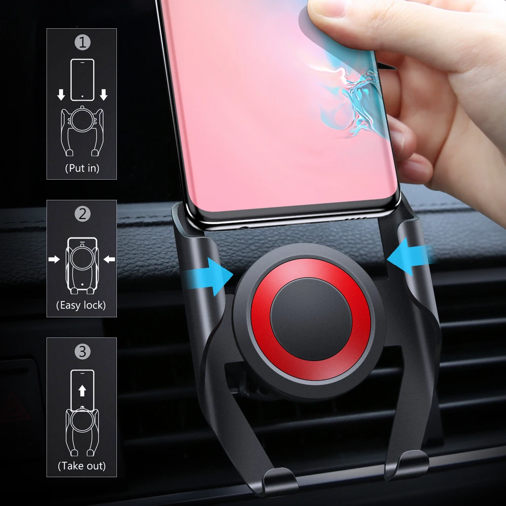 KISSCASE Универсальный Автомобильный держатель для телефона iPhone XR в автомобиле 360