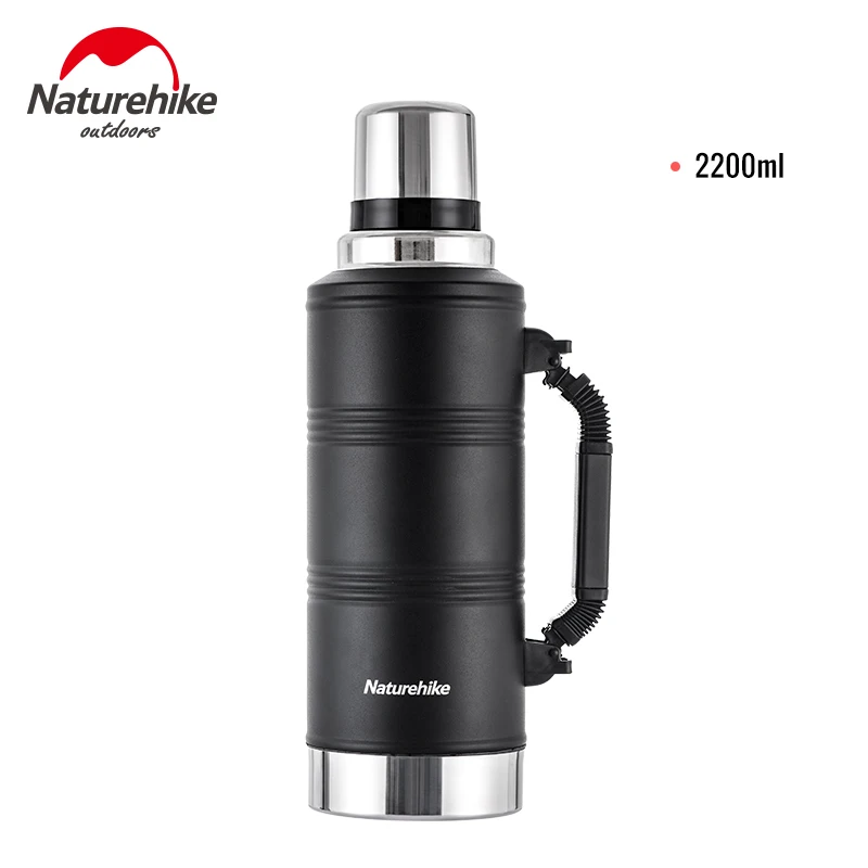 NatureHike 1.2L наружная двухслойная Вакуумная бутылка из нержавеющей стали, спортивные бутылки, вакуумная колба для кемпинга, термальная бутылка для воды - Цвет: 2200ml