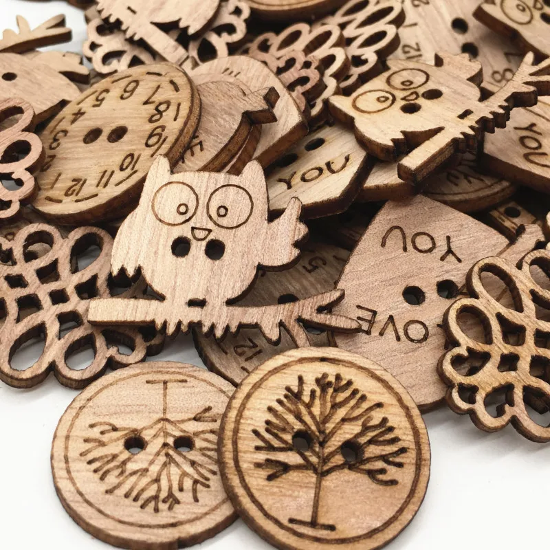 

Retro Color Handmade Wooden Crafts Wood Chips Natural Environmental Protection Hollowed-out Decorative Accessories