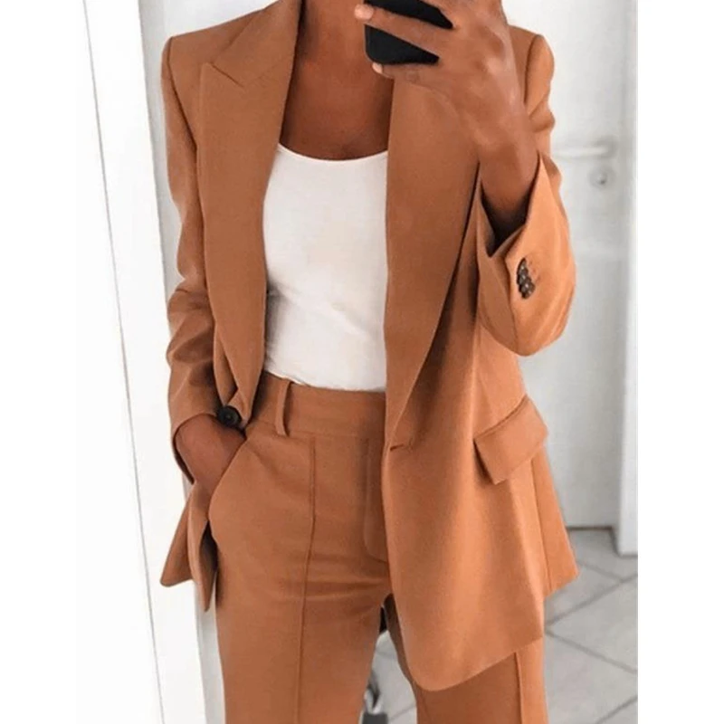 

Lugentolo Blazers for Women Fashion Lapel Slim Cardigan Temperament Blazer Jackets Plus Size Clothes Women