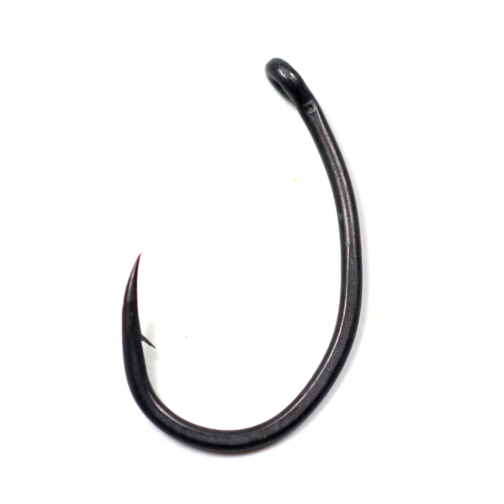 Bimoo 100pcs Coating Carp Hooks Yn High Carbon Steel Matt Black with Barb Size 2 4 6 8 10 Europe Japan Carp Fishing Hook