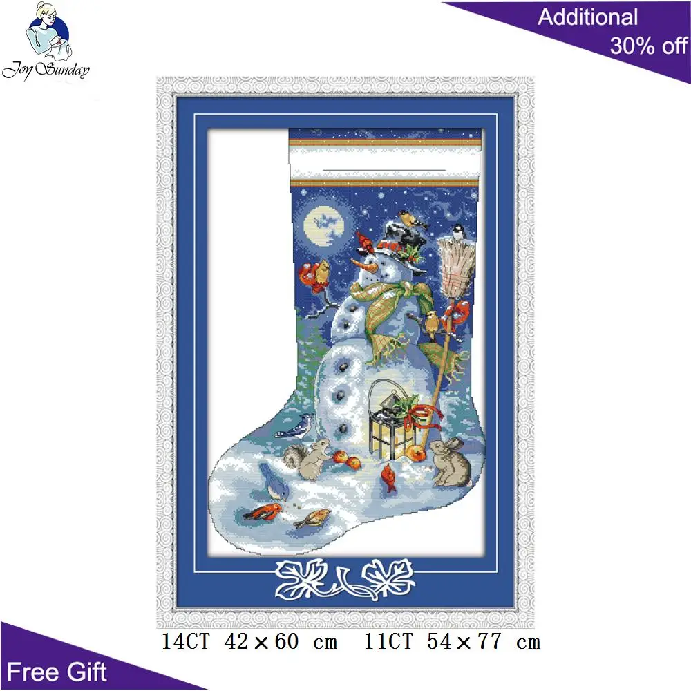 Joy Sunday Рождественский запас вышивка крестиком C592C593C594C595 подсчитанные и