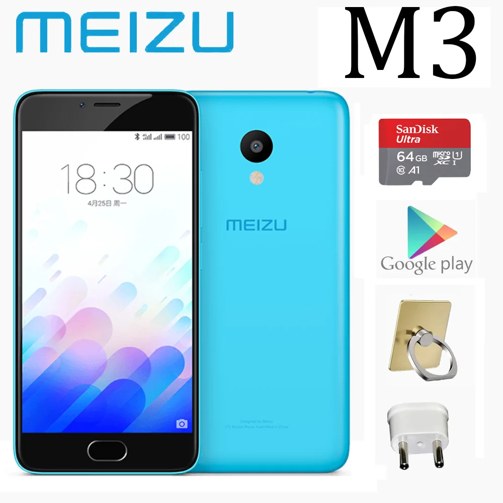 

smartphone 98%New Meizu M3 2G 16G global version with google play 5.0 inches MTK MT6750 processor 2870mAh battery cellphone