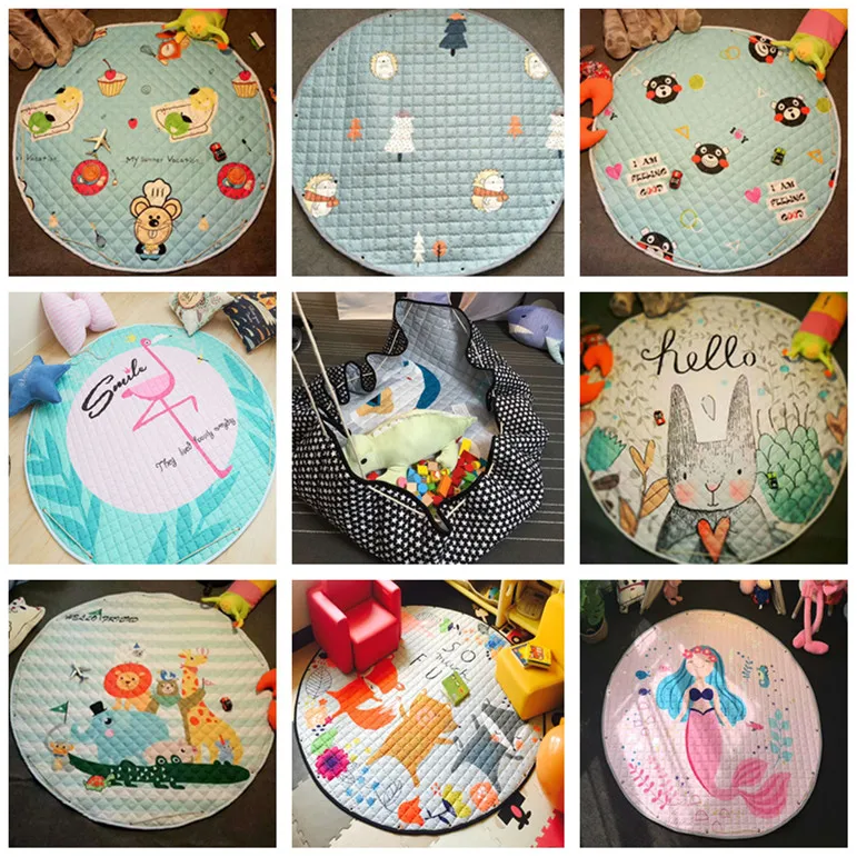 Детский игровой коврик для спальни Портативная сумка хранения игрушек детский