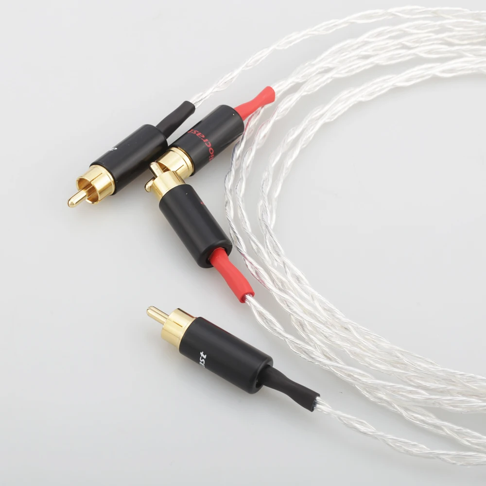 

Audiocrast 3AG Twist Silver plated OCC cable PEFT insulation with 24k Gold plated RCA connector
