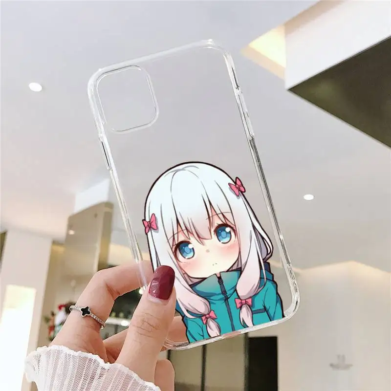 

Eromanga cute sexy temptation sensei Phone Case Transparent for iPhone 7 8 11 12 s mini pro X XS XR MAX Plus cover funda shell