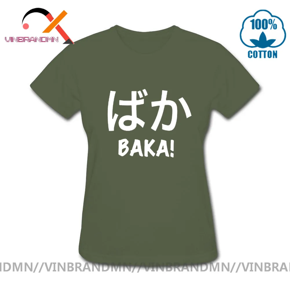 Аниме Otaku Baka Футболка мужская женская японская Kanji Slang футболка унисекс забавный