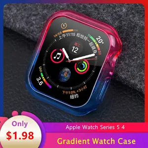 Colorful Cover for Apple watch case 44mm 40mm Soft Ultra-thin TPU Protector bumper iWatch series 5/4 6 SE Accessories