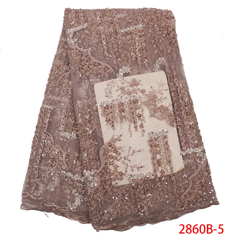High Quality French Handmade Beaded Lace 2019 Latest African Tulle Pearl with Sequins for Aso ebi AMY2860B-1 | Дом и сад