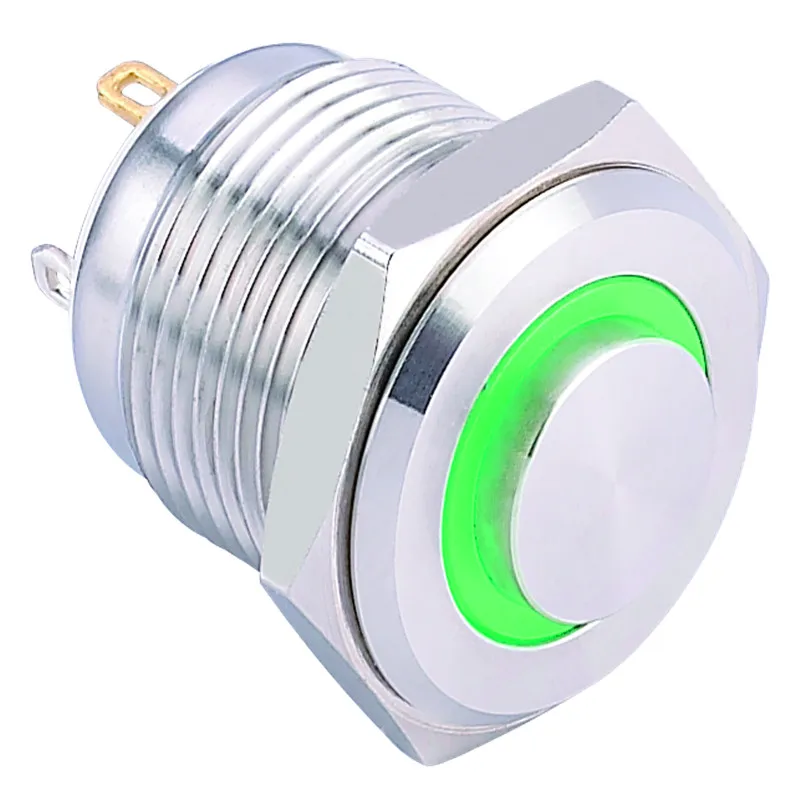 Металлическая кнопка ELEWIND с подсветкой (PM161H-10E/J/R/12 В/с) | Обустройство дома