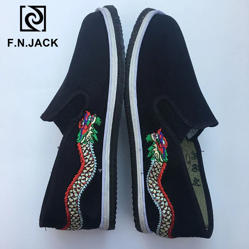 Уникальные мужские ботинки F.N.JACK с винтажным рисунком дракона повседневные
