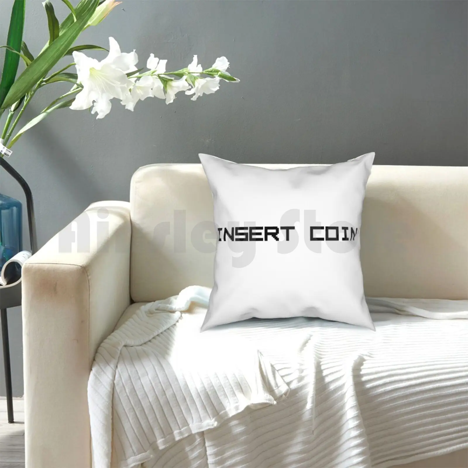 Чехол-наволочка с рисунком в виде монеты мягкая задняя крышка вставка для