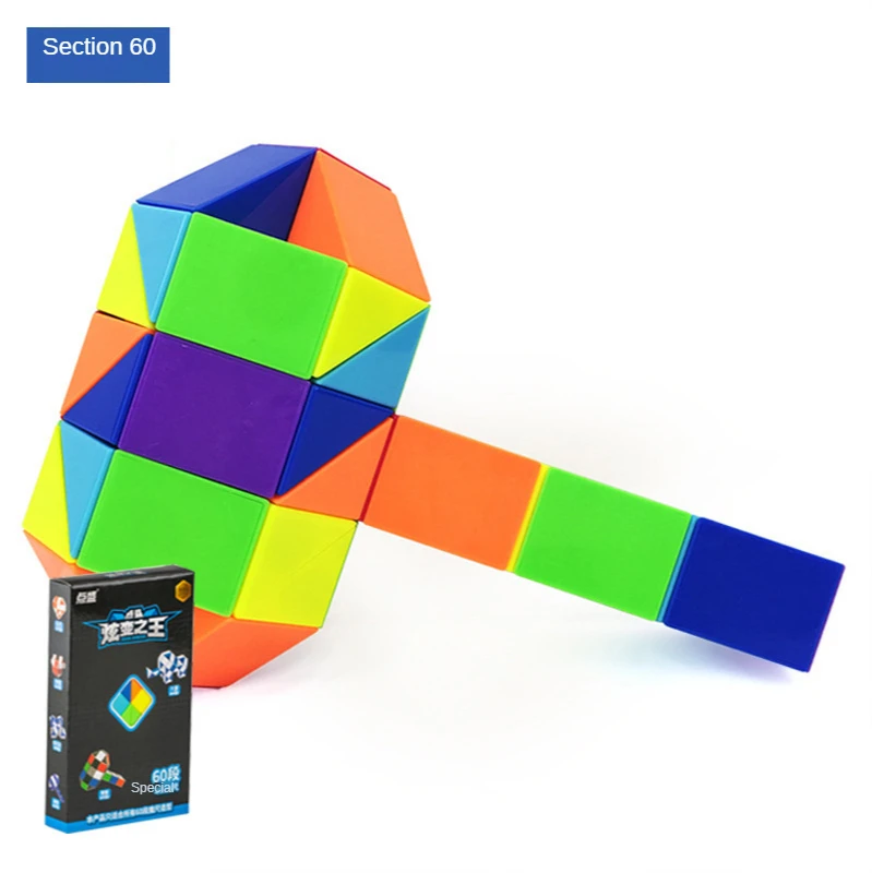 Dingsheng 24 and 36 48 60 72 Segments Magic Rule Snake multi-color 3d puzzle fidget gam Fidge Cube Twist Transformable Kid Puzzl | Игрушки и