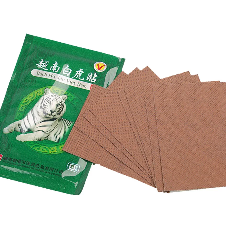 

40Pcs = 5Bag Vietnam White Tiger Balm Medical Plaster Rheumatoid Arthritis Joint Pain Relief Back Body Muscle Patches Sticke