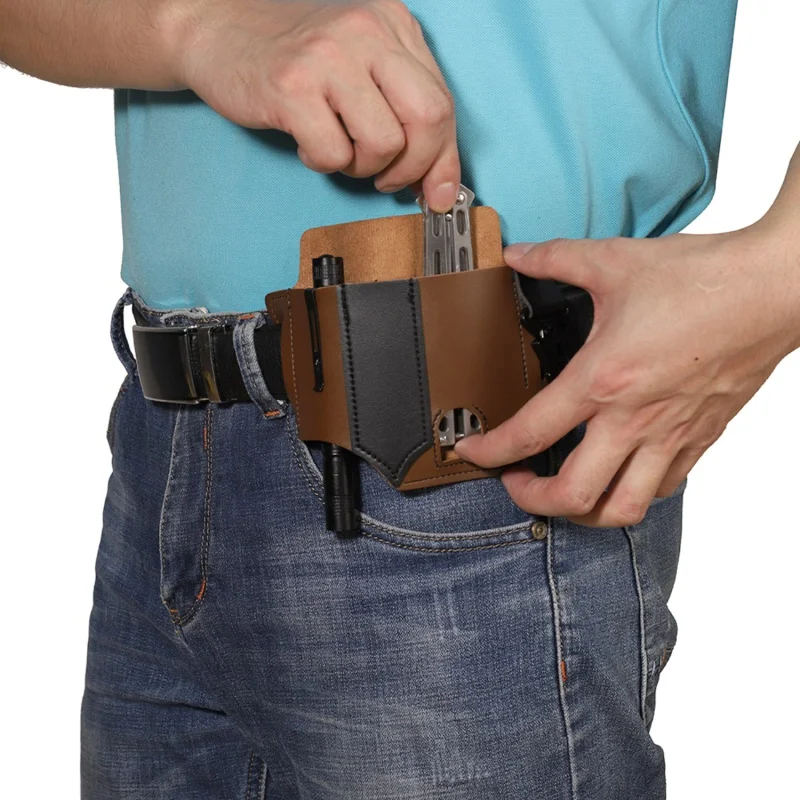 Кожаная сумка для инструментов повседневного использования карман футляр ножа