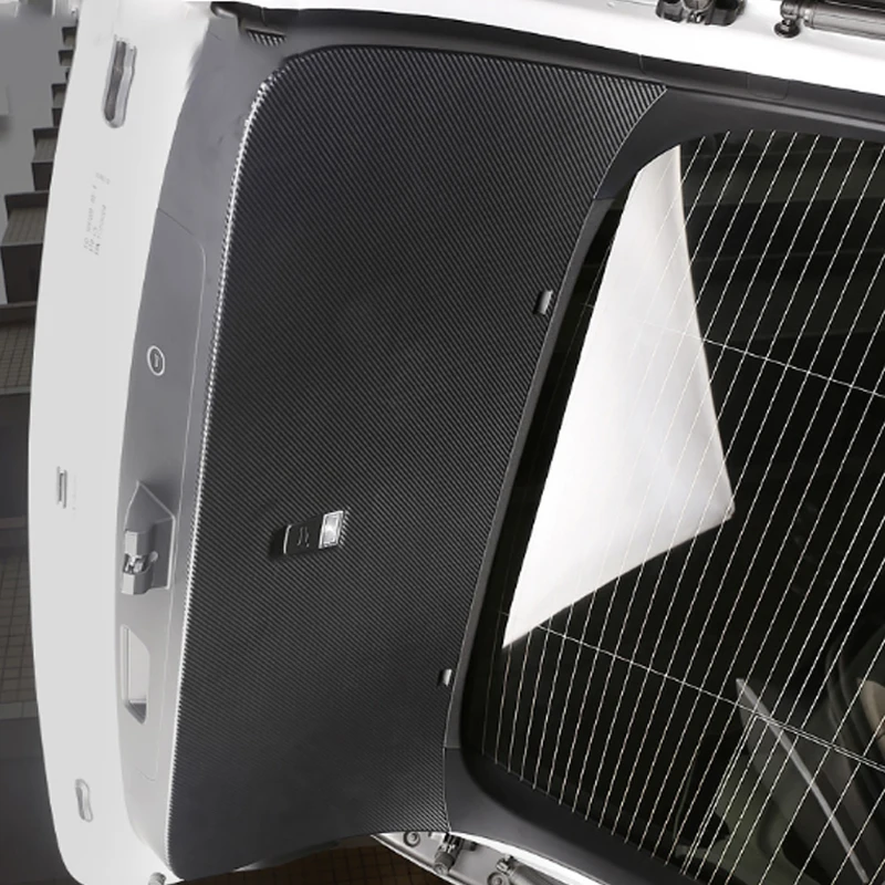 Модификация для Tesla model X наклейка на заднюю дверь багажника из углеродного