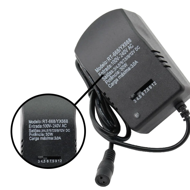 Универсальный Регулируемый адаптер питания мульти напряжение 3 в 4 5 6 7 9 12 В кабель