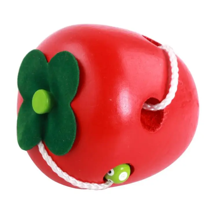 Деревянные игрушки для игр с яблоками и насекомыми координация рук глаз развитие