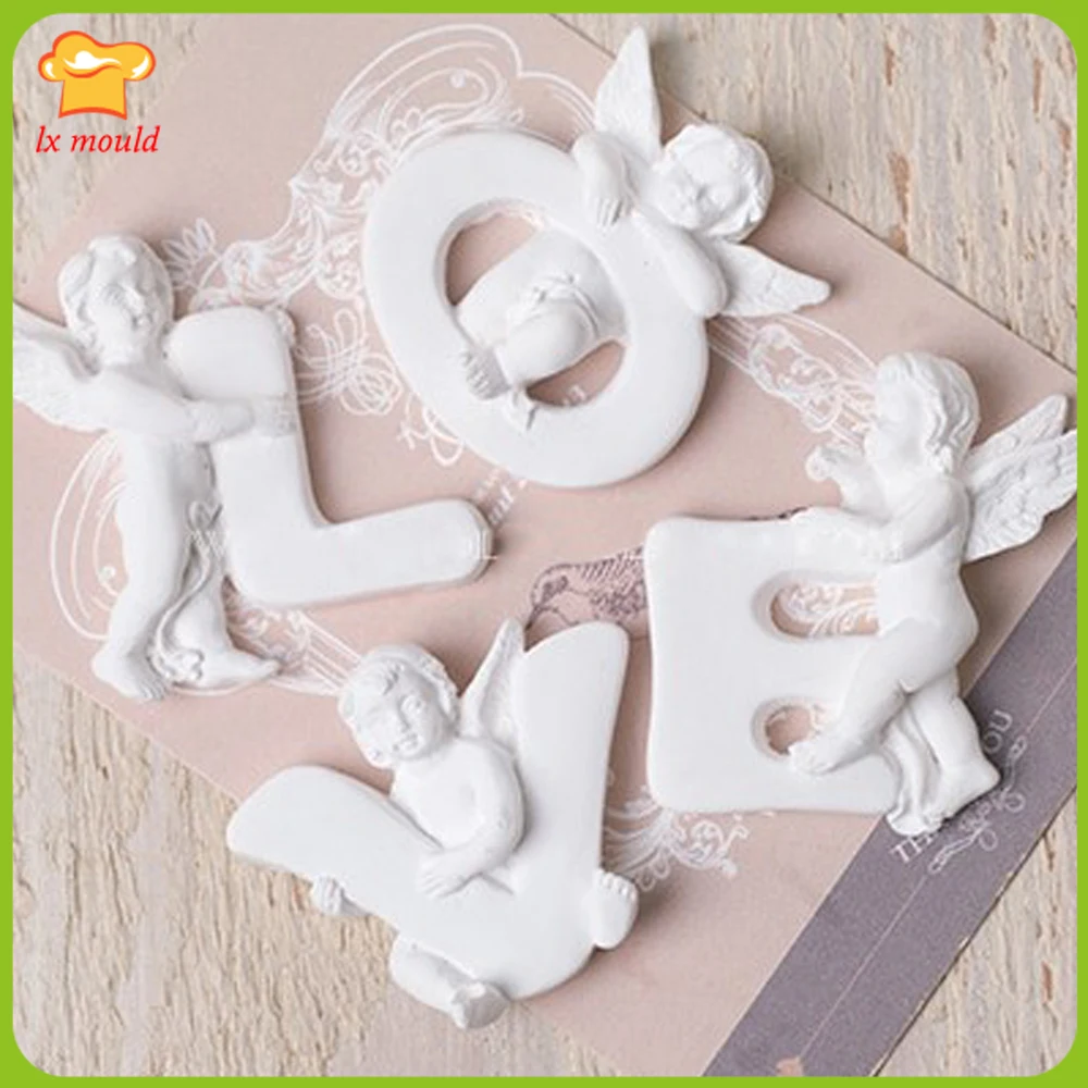 

Alphabet Angel Silicone Mould Angel Fragrance Wax Soap Moulds Handmade Chocolate Fudge Molds