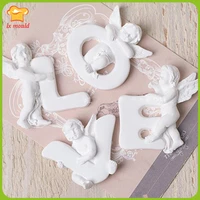 alphabet angel silicone mould angel fragrance wax soap moulds handmade chocolate fudge molds
