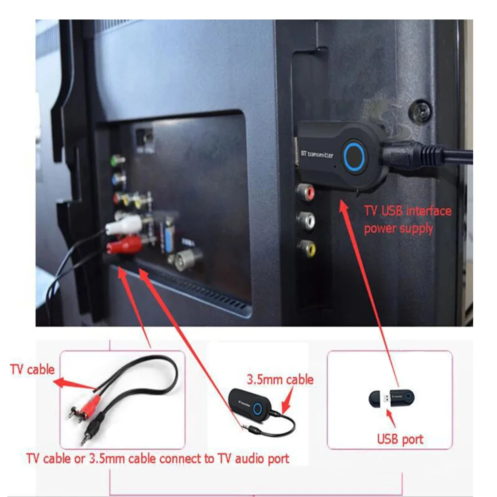 Bluetooth передатчик 3 5 мм аудио адаптер беспроводной 4 0 стерео для наушников