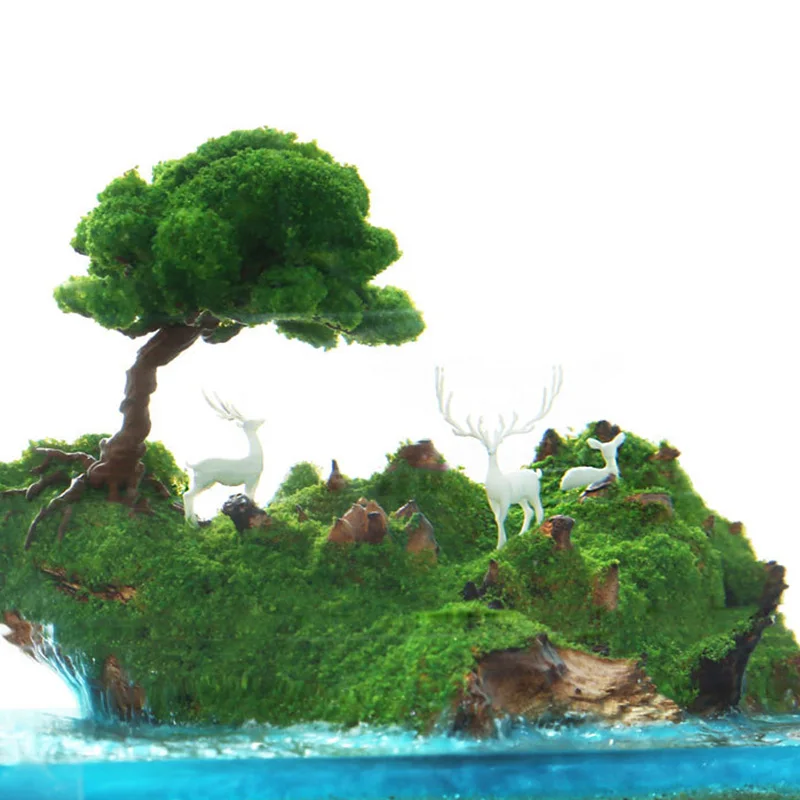 3D трехмерные лесные микро Ландшафтные аксессуары Хрустальный клей самодельные