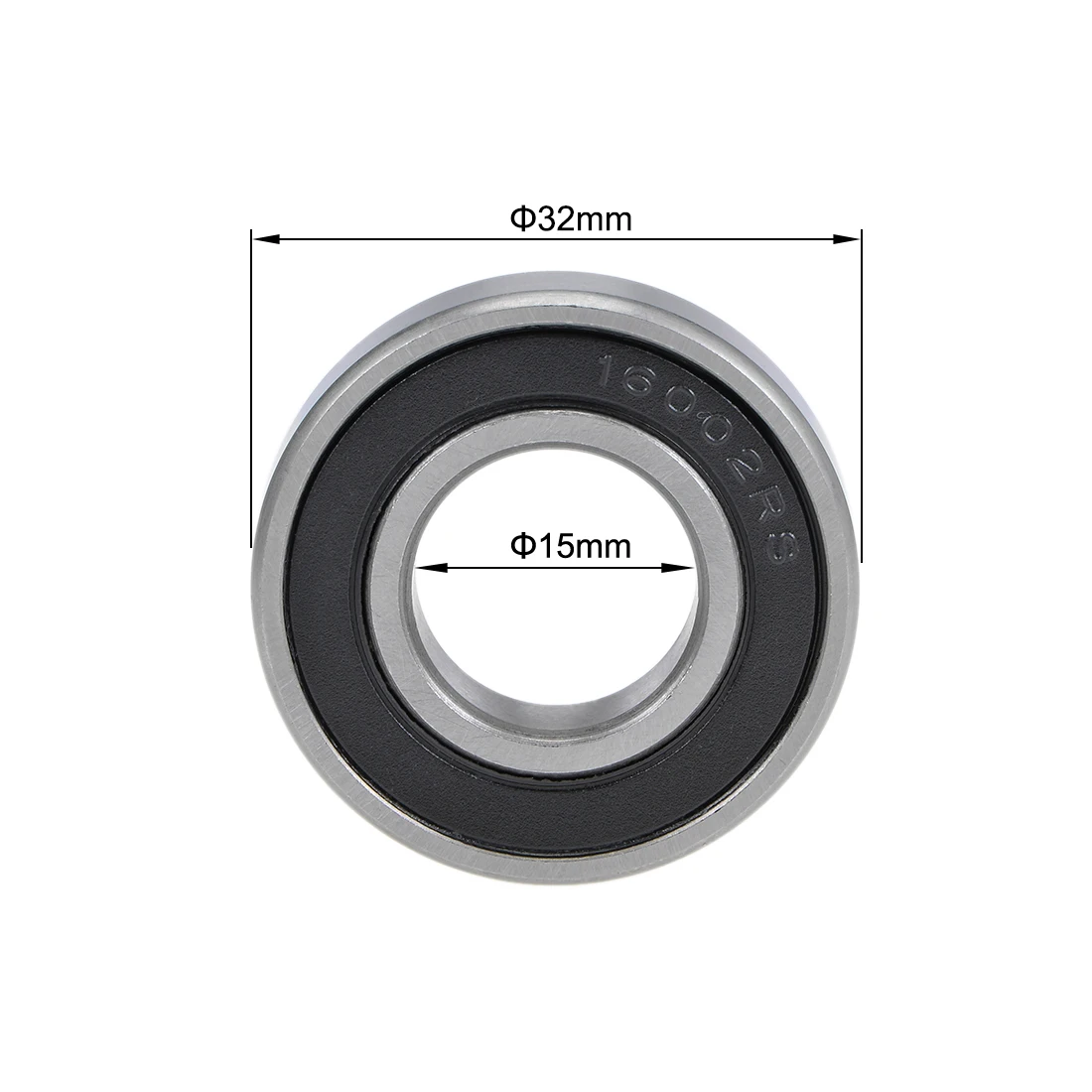 

uxcell 16002-2RS Ball Bearings Z2 15x32x8mm Double Sealed Chrome Steel 2pcs