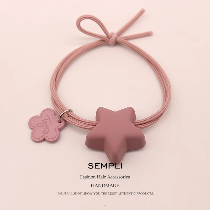 Эластичная лента для волос взрослых Женская матовая акриловая резинка с