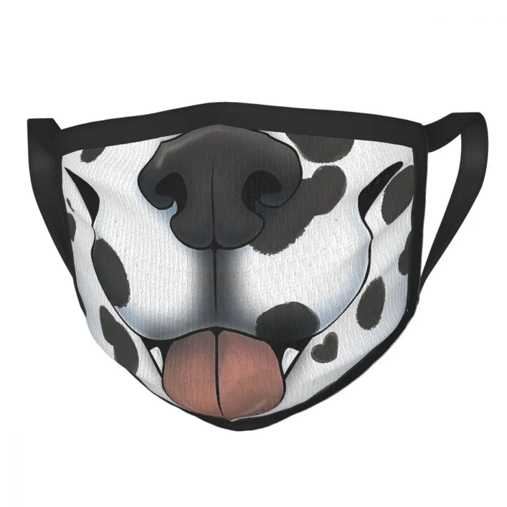 

Dalmatian Dog Non-Disposable Mouth Face Mask Dots Animal Lover Anti Haze Mask Protection Mask Respirator Mouth Muffle