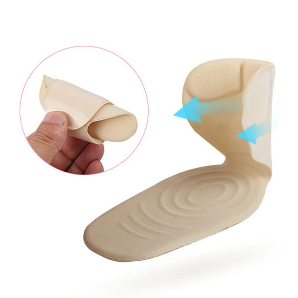 

1 Pair Durable T-Shape Thread Thicker Rear Foot Wear Sticker High Heels Soft Anti-slip Inserts Shoe Accessories