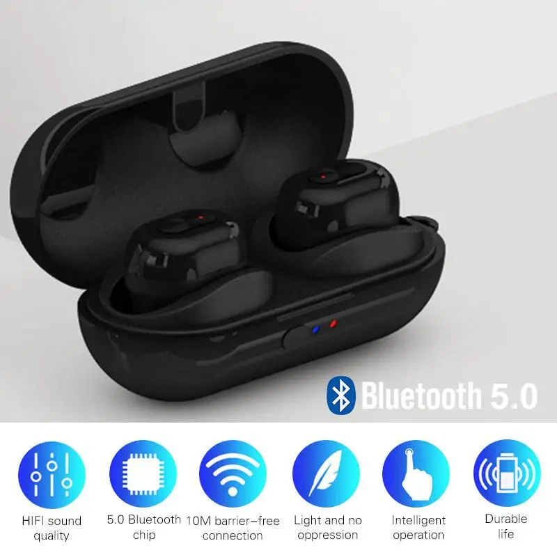 N9 TWS Bluetooth наушники 5 0 беспроводные 8D бас стерео в ухо гарнитура с чехлом для